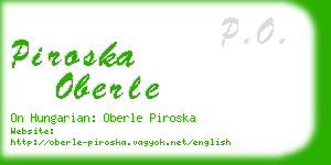 piroska oberle business card